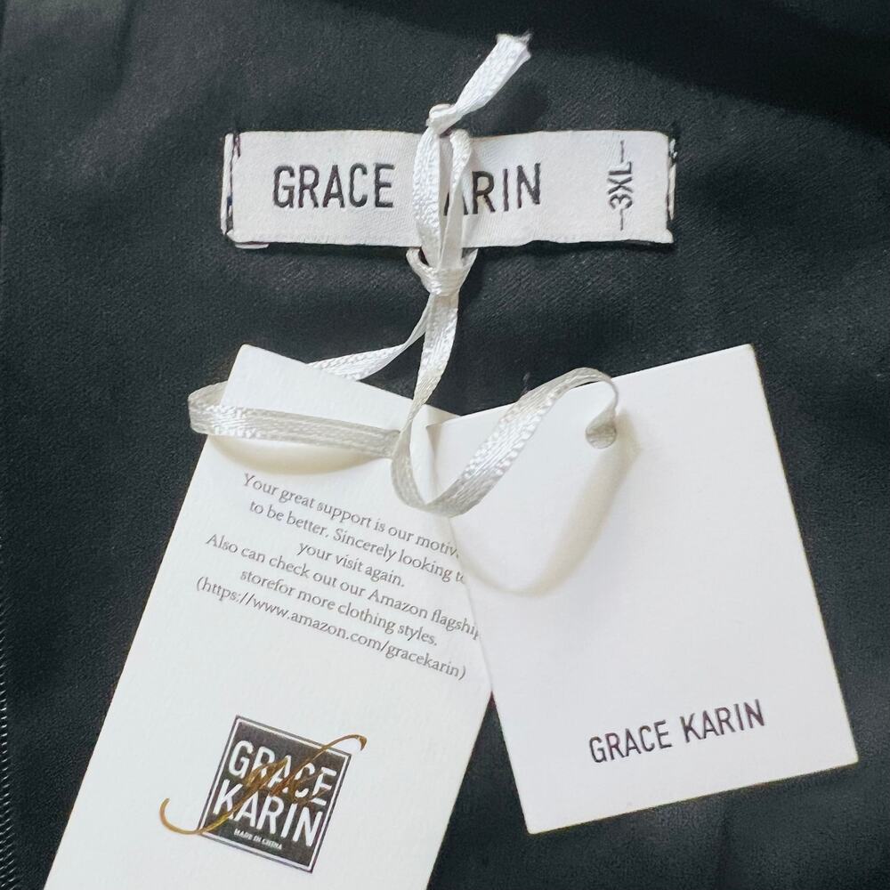 Grace Karin Black Three Quarter Split Sleeve Shif… - image 5